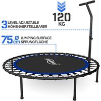 Physionics- Fitness trampoline - diameter 101 cm, in hoogte verstelbare handgreep, tot 120 kg, inklapbaar ini-tram...