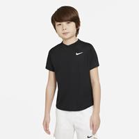 Nike Court Dri-FIT Victory Tennistop met korte mouwen voor jongens - Zwart