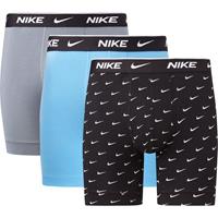 Nike Boxershorts 3-Pak - Zwart/Wit/Grijs/Blauw