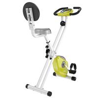 HOMCOM Hometrainer fietstrainer met magnetische weerstand met 8 niveaus staal geel | Aosom Netherlands