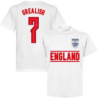 Retake Engeland Grealish 7 Team T-Shirt - Wit - Kinderen - 4 Years