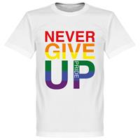 Retake Never Give Up Pride T-Shirt - Wit