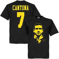 Retake Cantona Silhouette T-Shirt - Zwart/Geel - Kinderen - 12 Years