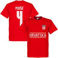 Retake Kroatië Perisic Team T-Shirt 2021-2022 - Rood - Kinderen - 4 Years
