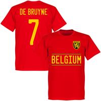 Retake België De Bruyne 7 Team T-Shirt 2021-2022 - Rood - Kinderen - 4 Years