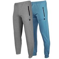 Donnay Donnay Heren - 2-Pack - Joggingbroek Jack - Zilvergrijs & Vintage blauw