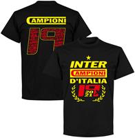 Retake Inter Milan Campioni 19 Kampioens T-Shirt 2021 - Zwart - Kinderen - 10 Years