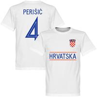 Retake Kroatië Perisic Team T-Shirt 2021-2022 - Wit - Kinderen - 10 Years