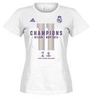 Adidas Real Madrid Champions League 2016 Winners T-Shirt - Dames