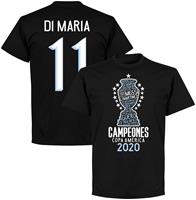 Retake Argentinië Copa America 2021 Winners Di Maria 11 T-Shirt - Zwart - Kinderen - 10 Years