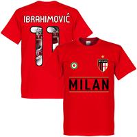 Retake AC Milan Ibrahimovic Gallery T-Shirt - Rood - Kinderen - 10 Years