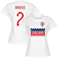 Retake Engeland Team Dames Bronze 2 T-shirt - Wit