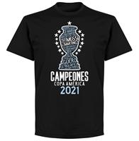 Retake Argentinië Copa America 2021 Winners T-Shirt - Zwart