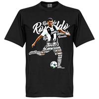Ronaldo Juventus Script T-Shirt - Zwart -Kinderen - 10 Years