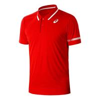 asics Polo Herren - Rot, Weiß