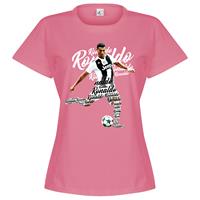 Retake Ronaldo Script Dames T-Shirt - Roze