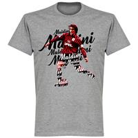 retake Paolo Maldini Script T-Shirt - Grijs