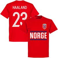 Retake Noorwegen Haaland 23 Team T-Shirt - Rood - Kinderen - 10 Years