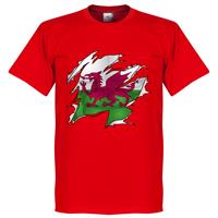Retake Wales Ripped Flag T-Shirt - Rood - Kinderen - 10 Years