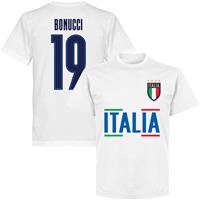 Retake Italië Bonucci 19 Team T-Shirt - Wit /Blauw