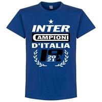 Retake Inter Milan Kampioens T-Shirt 2021 - Blauw - Kinderen - 12 Years