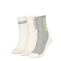 Calvin Klein Dames Sokken Athleisure 3-pack Oatmeal Melange