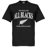 Retake Nieuw Zeeland All Blacks Rugby T-Shirt - Zwart - Kinderen - 10 Years