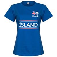Retake Ijsland Dames Team T-Shirt - Blauw