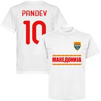 Retake Noord Macedonië Pandev 10 Team T-Shirt - Wit - Kinderen - 10 Years
