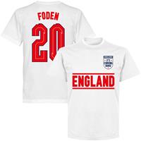 Retake Engeland Foden 20 Team T-Shirt - Wit - Kinderen - 10 Years
