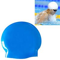 huismerk Glossy Seamless Pure Siliconen High Elasticity Professional Swimming Cap (Blauw)