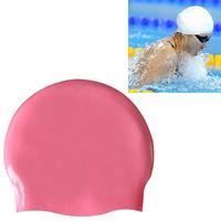 huismerk Glossy Seamless Pure Siliconen High Elasticity Professional Swimming Cap (Roze)