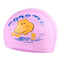 huismerk Kinderen Cartoon Hippo Patroon PU Gecoate Waterdichte Badmuts (Roze)