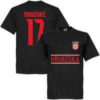 Retake Kroatië Mandzukic 17 Team T-Shirt 2021-2022 - Zwart - Kinderen - 10 Years