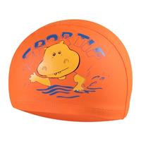 huismerk Kinderen Cartoon Hippo Patroon PU Geco Coated Waterproof Swimming Cap (Oranje)