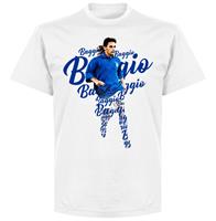 retake Roberto Baggio Italië Script T-Shirt - Wit