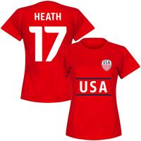 Retake Verenigde Staten Heath 17 Team Dames T-Shirt - Rood