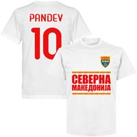 Retake Noord Macedonië Pandev 10 Team T-Shirt - Wit