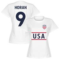 Retake Verenigde Staten Horan 9 Team Dames T-Shirt - Wit