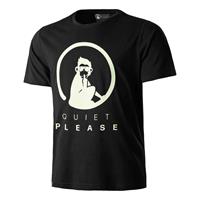 quietplease Glow In The Dark Logo T-Shirt Herren - Schwarz, Weiß