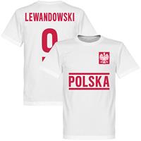 Retake Polen Lewandowski 9 Team T-Shirt - Wit - Kinderen - 10 Years