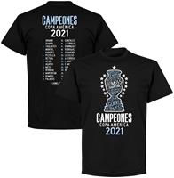 Retake Argentinië Copa America 2021 Winners Selectie T-Shirt - Zwart