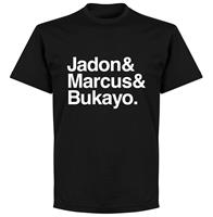 Retake Jadon, Marcus & Bukayo T-Shirt - Zwart