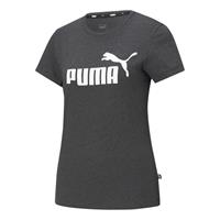 PUMA Essentials Logo T-Shirt Damen dark gray heather