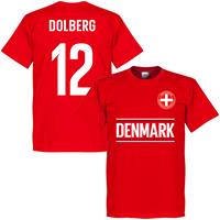 Retake Denemarken Dolberg 12 Team T-Shirt - Rood - Kinderen - 10 Years