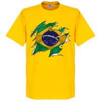 Retake Brazilië Ripped Flag T-Shirt - KIDS - 10 Years