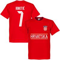 Retake Kroatië Rakitic 7 Team T-Shirt 2021-2022 - Rood - Kinderen - 10 Years