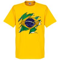 retake Brazilië Ripped Flag T-Shirt - KIDS