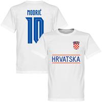 Retake Kroatië Modric 10 Team T-Shirt 2021-2022 - Wit - Kinderen - 10 Years