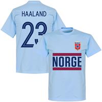 Retake Noorwegen Haaland Team T-Shirtichtblauw - Kinderen - 10 Years